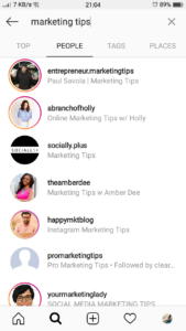 Instagram Search Example