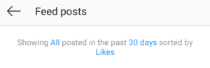 Instagram Insights - Feed Posts Page