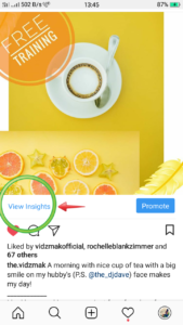 Viewing single Instagram post insights