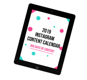 2019 Instagram Content Calendar