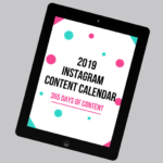 2019 Instagram Content Calendar