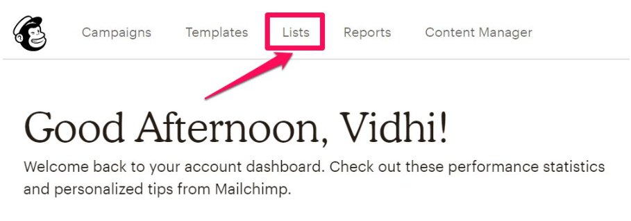 How do I create a list on Mailchimp