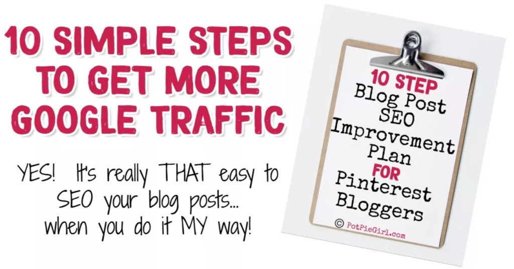 10-Step Blog Post SEO Improvement Plan for Pinterest Bloggers